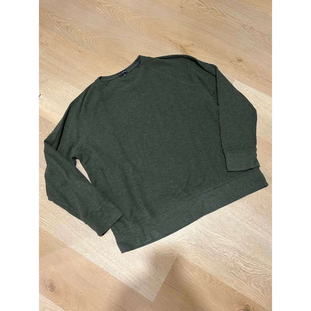 Banana Republic Mens XL Dark Olive Green Crewneck Sweatshirt Pullover 1526438